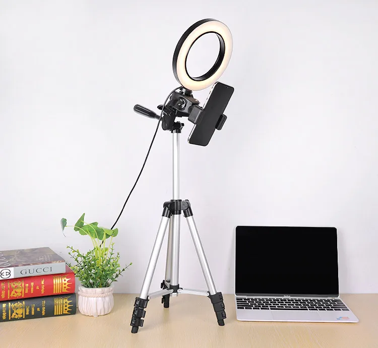 Фото для телефона 20 см LED Beauty Ring Light Photo Studi Dimmable Lamp + Штатив селфи/Live Show/Fill in