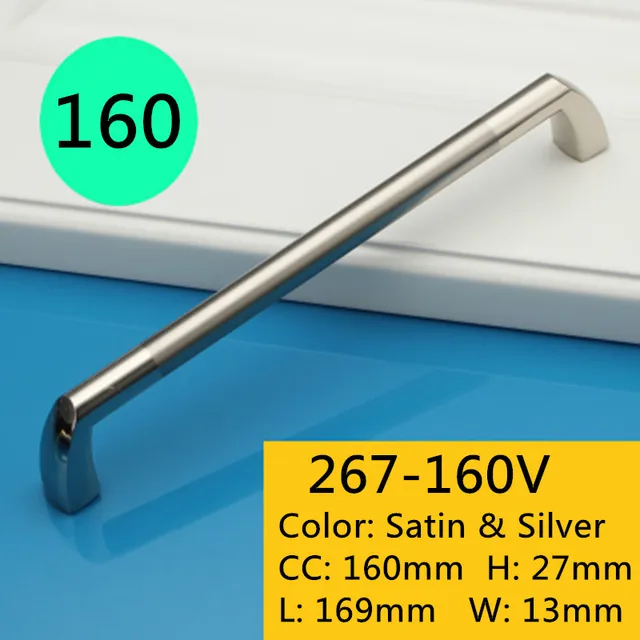 Special Price Length 169mm Hole Pitch 160mm Zinc Alloy handle modern handle Kitchen Furniture Handle bedroom drawer handle silver side Special Price Length 169mm Hole Pitch 160mm Zinc Alloy handle modern handle Kitchen Furniture Handle bedroom drawer handle silver side