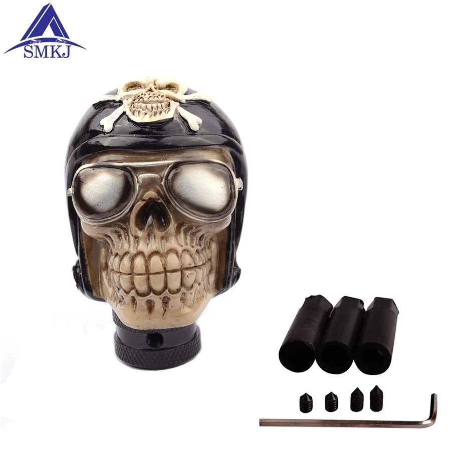 Negro pirata cráneo automática Manual De cambio De engranaje De perillas estilo De coche Kia Manual para Nissan Palanca Universal Palanca De Cambios Negro pirata cráneo automática Manual De cambio De engranaje De perillas estilo De coche Kia Manual para Nissan Palanca Universal Palanca De Cambios