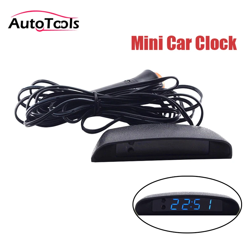 New Car Luminous Clock Thermometer Voltmeter 3 in 1 mini clock for car Vehicle 12V Time Display car-styling kit