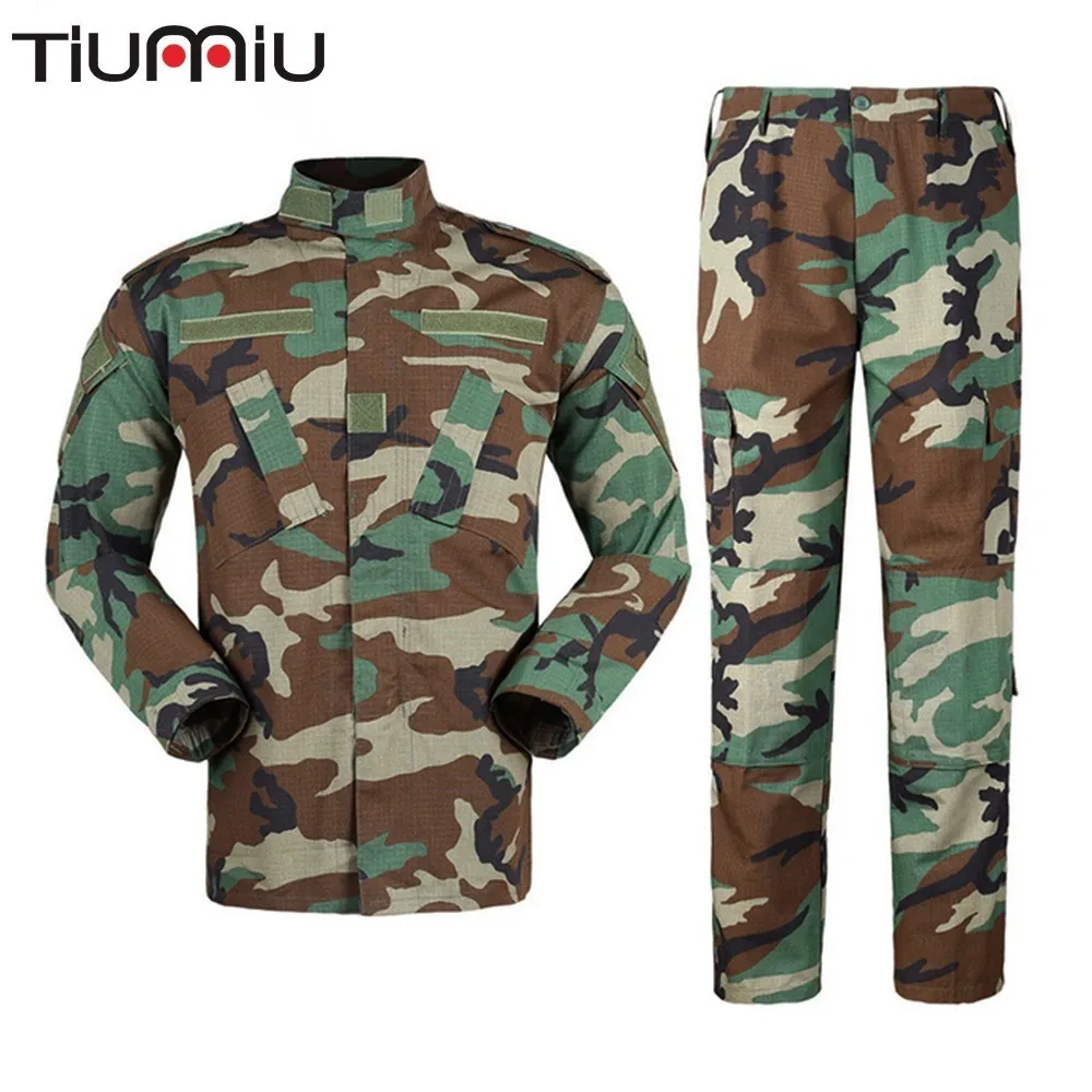 

Military Uniform Set Top+pants Amphibious Tactical Jacket Combat Assault Outdoors Military Windbreak Clothes Us Army Softair