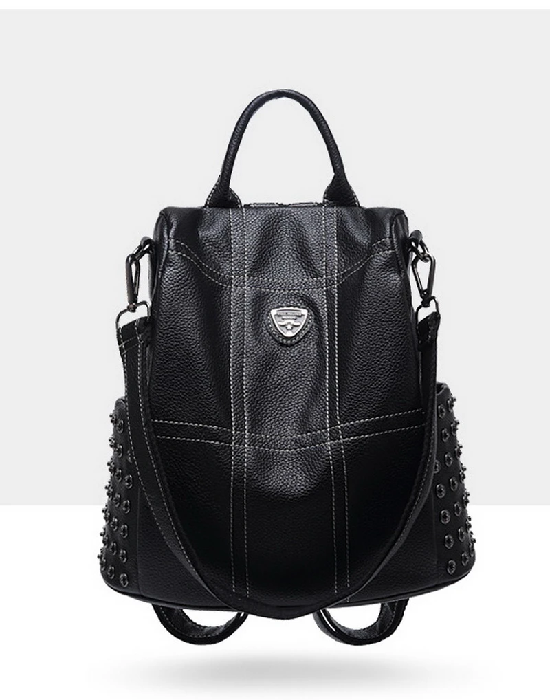 Mododiino, женский рюкзак,, модная повседневная сумка, высокое качество, с заклепками, женская сумка на плечо, из искусственной кожи, рюкзак для девочки DNV0637