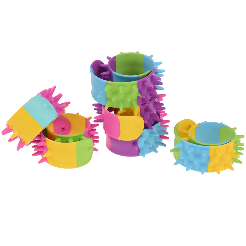 Анти-стресс игрушка Спайк игрушечный браслет сенсорная игрушка колючие слэп-антистресс для аутизм синдром дефицита внимания беспокойство развлечение для детского праздника