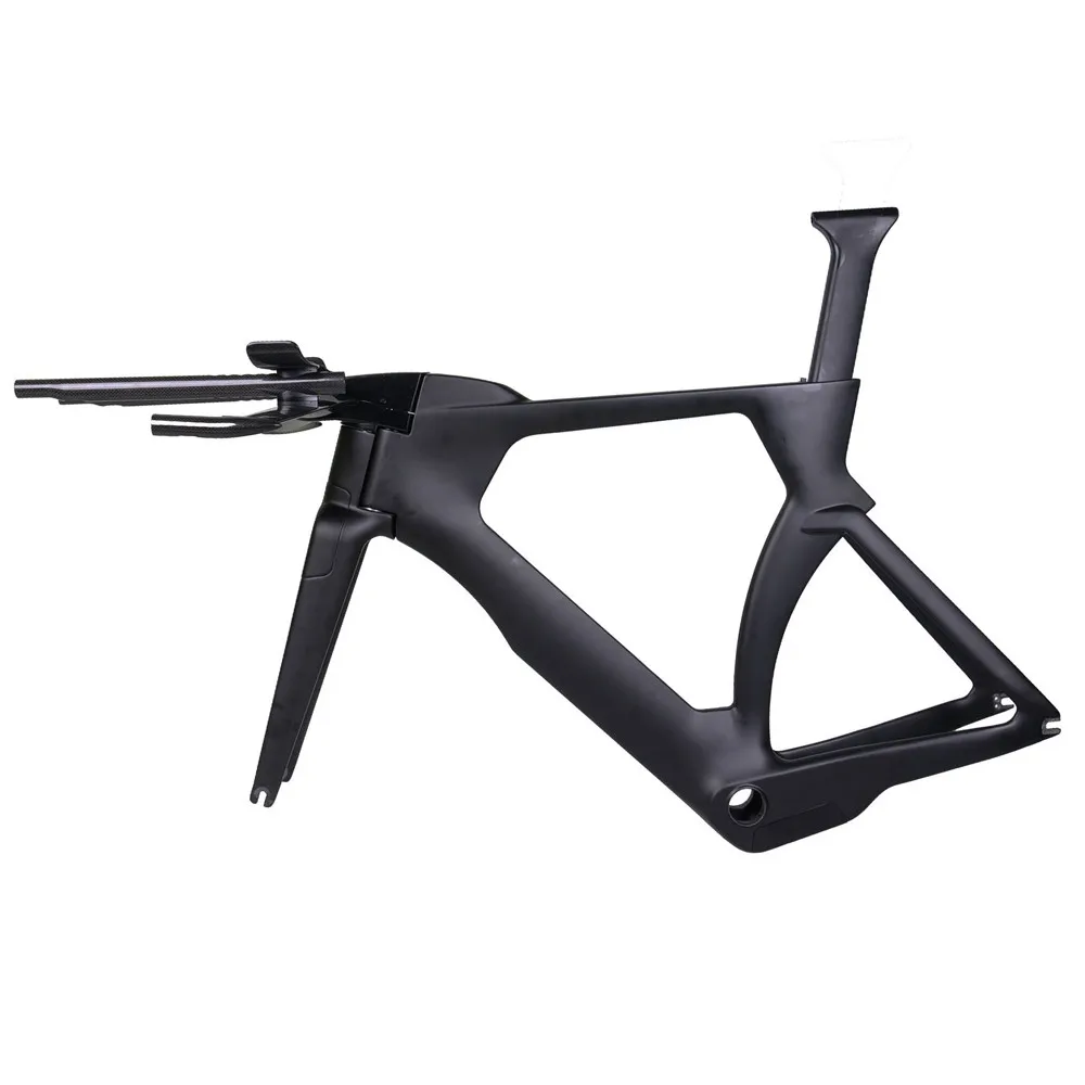 Clearance 700C All Hidde Cable Routing Carbon TT Triathlon Road Bike Frames Racing Aero Time Trial Carbon Bicycle Frameset BB386 TT01 2