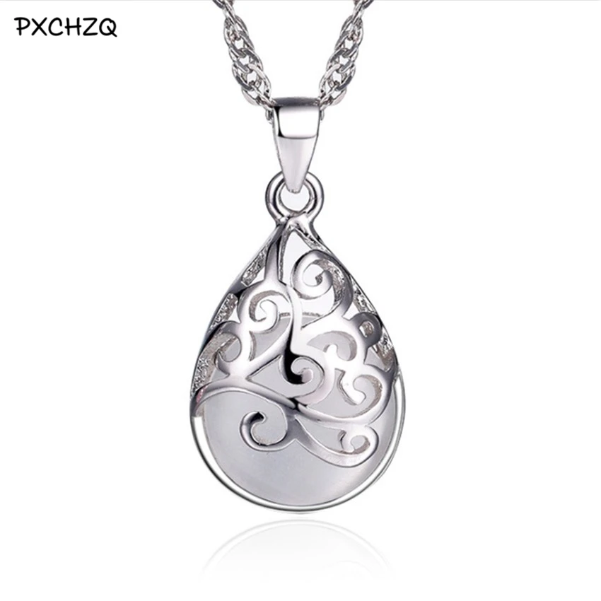 Подвески серебристого цвета женские модели love Trevi Fountain Moonlight Opal модные украшения
