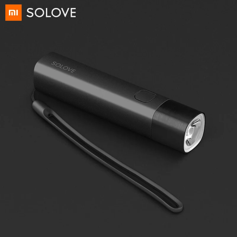 

XIAOMI MIjia SOLOVE Flashlight X3 USB Rechargeable Brightness EDC Flashlight 3000mAh Power Bank Mini LED Torch SOLOVE Flashlight