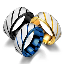 

Titanium Black Gold Blue High Quality Ring Men Rings Width 8mm Size 6~13