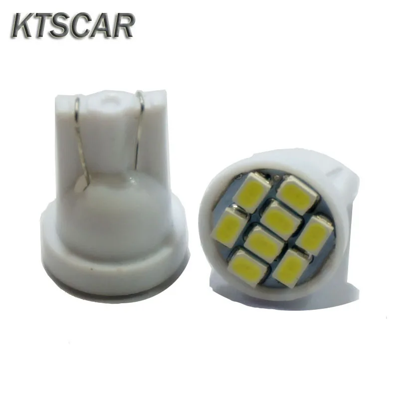 KTSCAR 100 шт. продвижение белый светодиод T10 8 smd лампы Автомобильный светильник 194 168 192 W5W 3020 Авто Клин светильник ing 12V габаритные огни