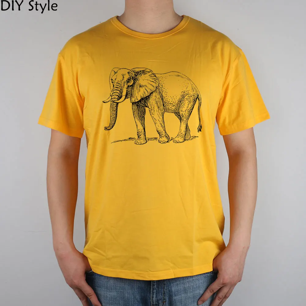 African Elephant t shirt Top Lycra Cotton Men T Shirtin TShirts from