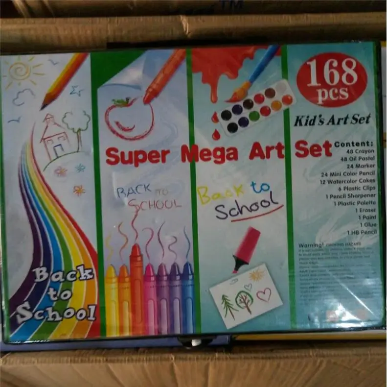 

168pcs Art Set Painting Watercolor Drawing Tools Art Marker Brush Pen Supplies Kids For Gift Box Office Stationery