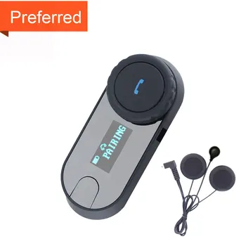 

Helmet Intercom Motorcycle Bluetooth LCD Screen TCOMSC HIFI Direct Talk DSP Full Duplex interphone helmet headset FM radio