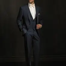 Комплект со смокингом жениха индивидуальный заказ 3 предмета красивые Нарядные Костюмы для свадьбы дизайн для Для мужчин тонкий женихов Для мужчин костюм(куртка+ брюки+ жилет