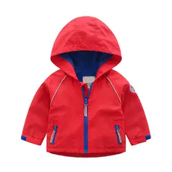 Куртка с капюшоном для маленьких мальчиков, пальто, детская теплая флисовая ветровка, Повседневная Верхняя одежда с капюшоном для