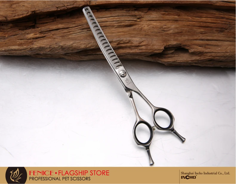 Fenice Профессиональный JP440c 6,5 дюймов Высокое качество большой зуб Стрижка собак волос изогнутые тонкие филировочные ножницы Ножницы