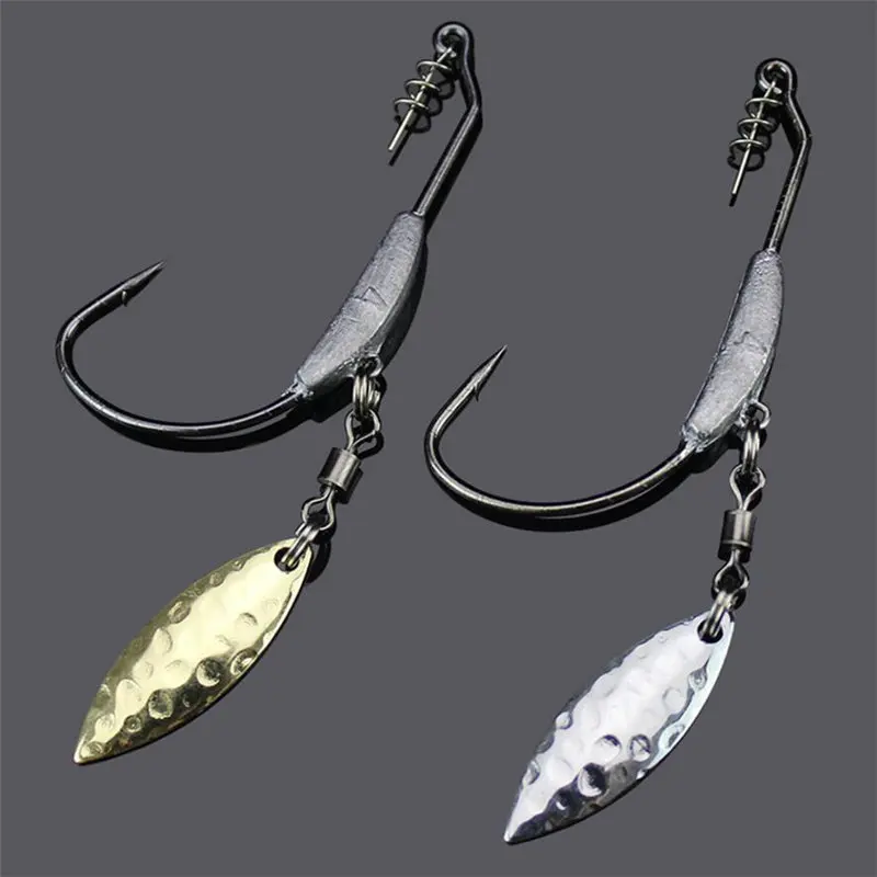 3pcs/lot 4.5g 5.5g 7.2g New style Wide belly crank hooks with lead Barbed hook plus sequins single fishhooks