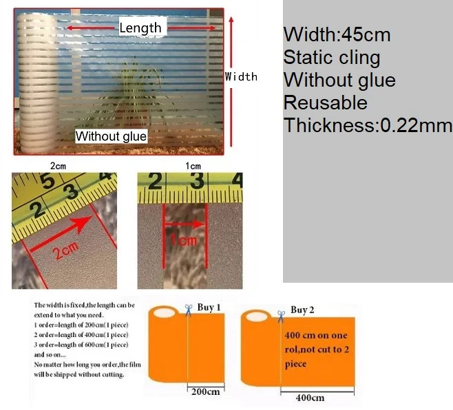Полоса Стекло матовая защита оконная пленка Стикеры Стекло травления непрозрачные взрывозащищенный Стикеры Наклейки на стены 200 см* 45/60/90 см - Цвет: S002 W45CM L200CM
