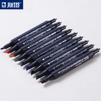 

6PCS/Box STA3203 Alcohol Soft Hair Double Marker Painting Professional markers Anime Color Oily Marker