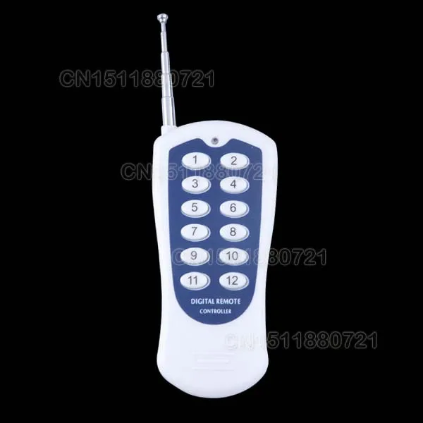 

12CH/12 Buttons/Key RF Wireless Remote Control/Radio Controller/Transmitter controller for receiver in shop 433MHZ