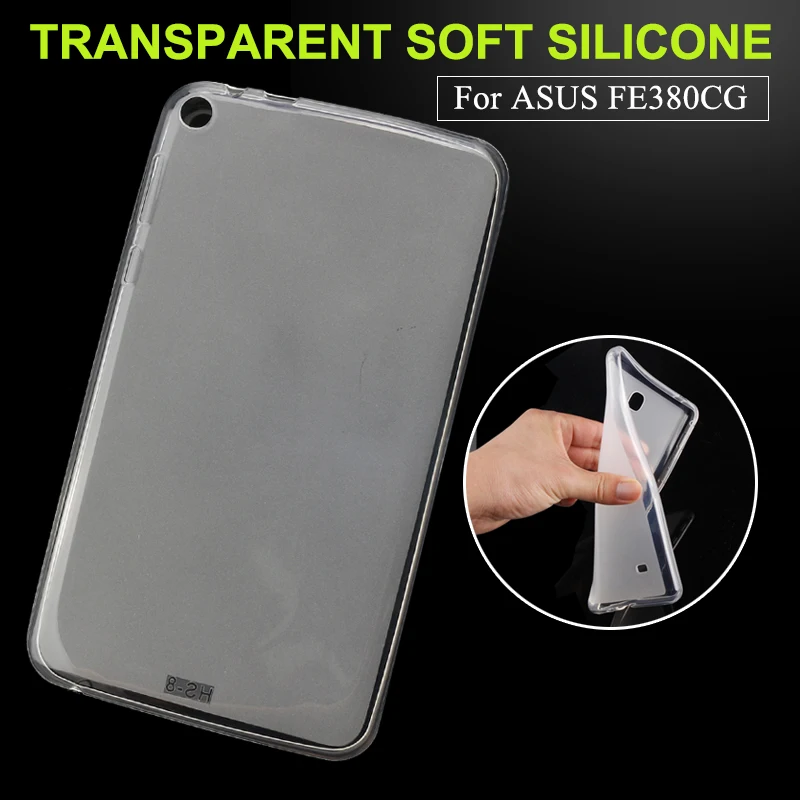 Luxury Ultra Slim Waterproof Soft Silicone Rubber TPU Back Cover Case For ASUS Fonepad 8 FE380CG FE380 FE8030CXG K016 8'' tablet |
