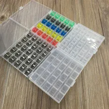 Sostiene 25 cajas de bobina organizador de almacenamiento bobina Multicolor sellado titular transparente de la máquina de coser de plástico contenedor cajas
