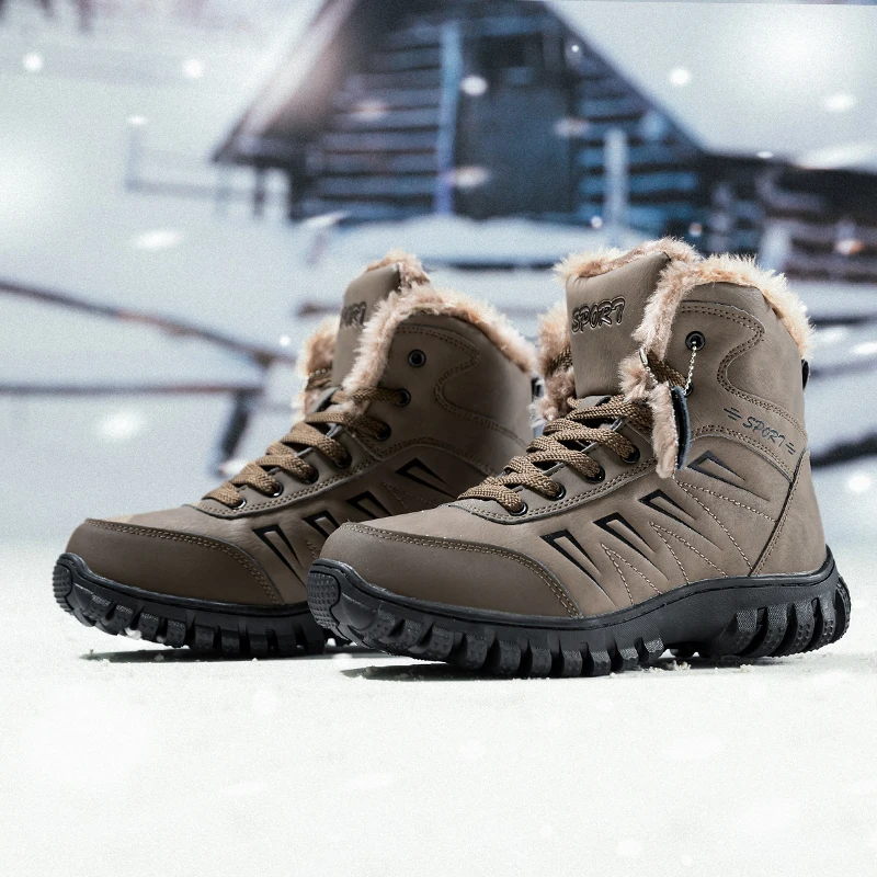 

Winter Martin Boots Warm Snow Shoes Loafers Keep Warm Fashion Sneakers Footwear Quality High Top Plush Men Safety Shoes 36 47 48