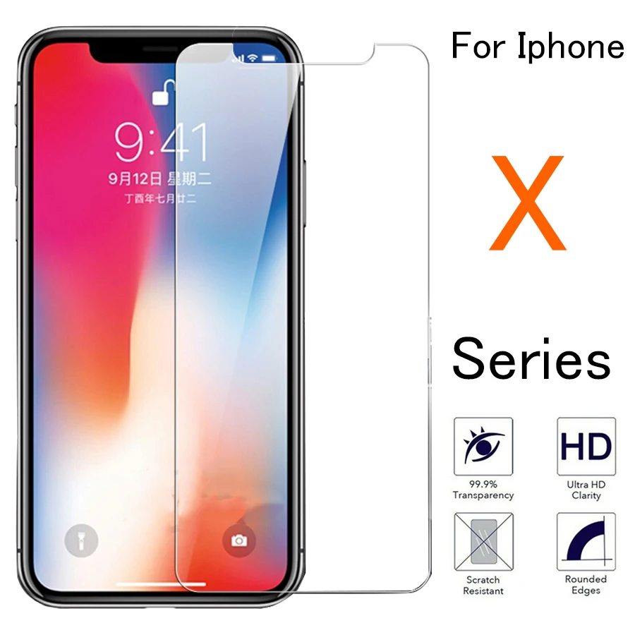 Verre Trempé iPhone XS/XS Max/X/XR, Protection Ecran Film Protecteur Vitre  pour iPhone X/XS/XS Max/XR, sans Bulles avec Easy Installation Tool Haut