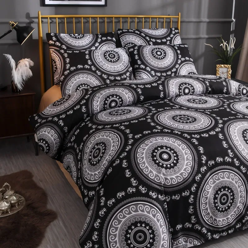 bedding set black 1