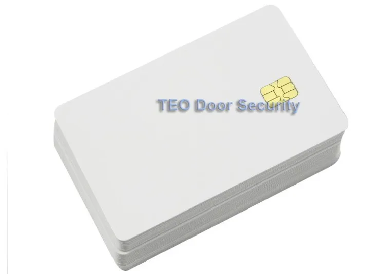 10 шт. в партии ISO 7816 белый ПВХ карты с SEL 4442 Чип Контакт карт IC Пустой Контакт Smart Card