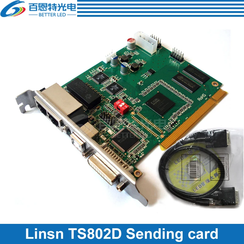 

Linsn TS802D control system Sending card For Large Full color LED display LED controller card