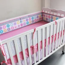 7 шт. детская кроватка, Комплект постельного белья, детское одеяло, бампер, простыня, пыль, оборки для мальчиков и девочек, включает в себя(4 бампера+ одеяло+ покрывало для кровати+ юбка для кровати