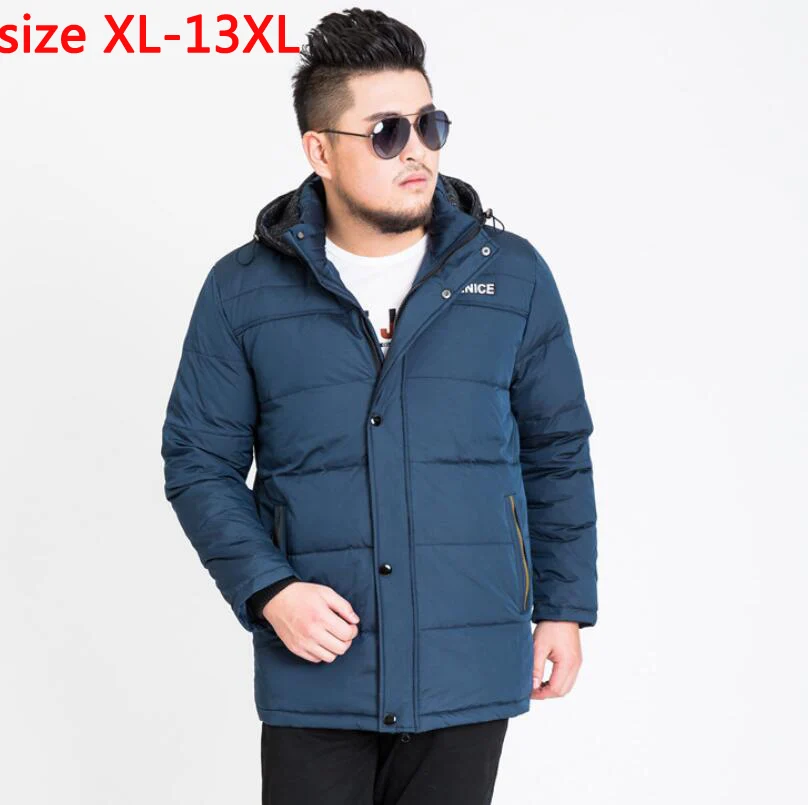 

2017 new arrival men with hood bust 185cm casual obese down coat thickening outerwear plus sizeXL- 8XL9XL10XL11XL12XL13XL 168