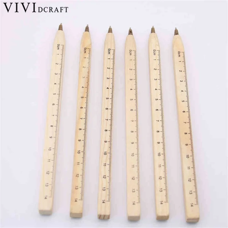 

Wooden Ballpoint Pen for Vividcraft Korean Stationery Creative Writing Non-toxic Roller Ball Pen Kawaii Office School Supplies