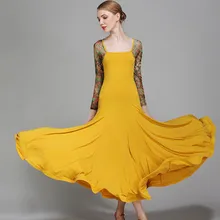 yellow ballroom waltz dresses flamenco ballroom dress fringe standard dance dresses tango modern dance costumes dance wear