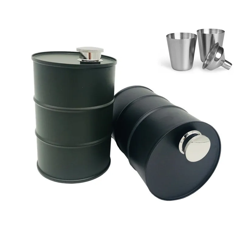 Preise LPPUNK Neue 25 unzen Wasser Flasche Wodka Tassen Öl Trommeln Whisky Trichter Metall Flagon edelstahl 304 Alkohol Schnaps Hüfte flasche Set