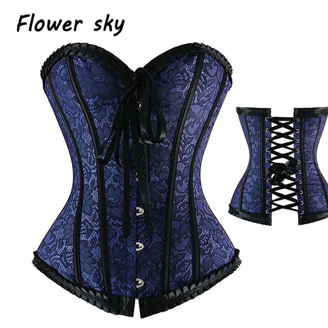Buy FLOWER SKY Corsets Sexy vintage lace up Corsets