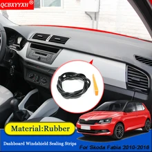 Автомобиль-Стайлинг резиновые анти-звуконепроницаемые не пропускающие шума пыле приборной панели автомобиля уплотнительные полосы аксессуары для Skoda Fabia 2010