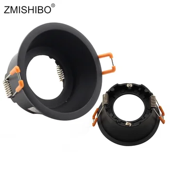 

ZMISHIBO Frosted Black LED Spot Downlights Frame Anti-dazzling 90-265V GU10 Bulb Changeable 75mm Cut Hole Recessed Ceiling Lamp