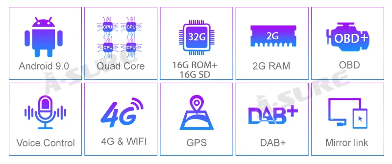 A-Sure 2 Din Android 9,0 автомобильный Радио навигатор с GPS, DVD для Volkswagen VW Touareg T5 транспортер Multivan 2004-2011 Мультимедиа