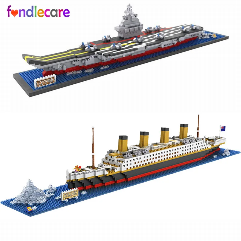 

Fondlecare The Titanic DIY Mini blocks Assemble Building Blocks architecture Bricks Model Classical Toys Gift for Children