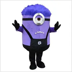 Гадкий костюм талисмана «Миньон» фиолетовый костюм талисмана «Миньон» для Одежда для взрослых