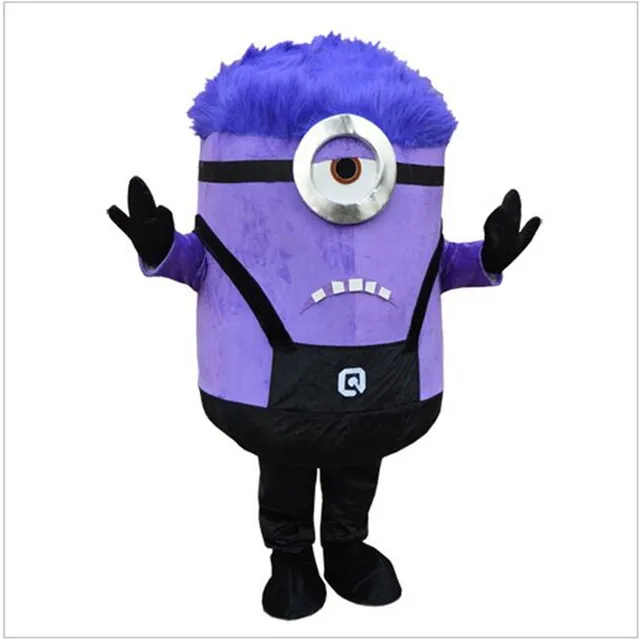 Despicable Minion mascot costume Purple Minion mascot costume for Adult