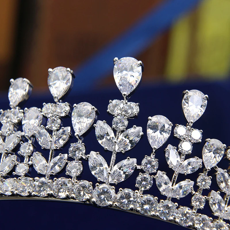 Full AAA CZ Tiara King Crown Wedding Hair Jewelry Micro Pave Party Headpiece Women Birthday Bridal Accessories HC0001 - Image 3