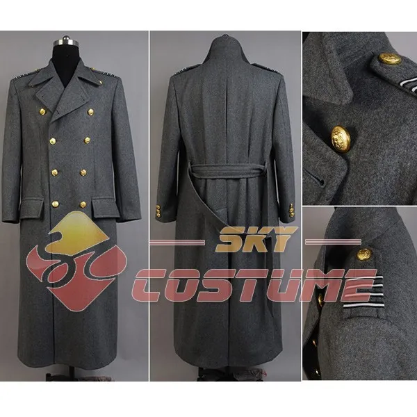 Doctor Gray Who Is The Dr Captain Jack Harkness Grey Wool Movie Cosplay Costume 