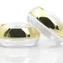 1 шт., 50 г/мл, золотой акриловый контейнер для конфет, прозрачные косметические бутылки, банка для крема, пустая Капсульная бутылка, инструменты для макияжа