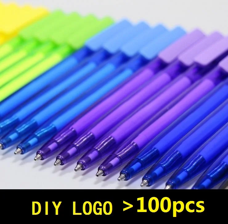 [4Y4A] 100 шт./партия(DIY логотип> 100 шт.) креативная шариковая ручка простая рекламная ручка подарки пластиковая шариковая ручка школьная рекламная ручка на заказ