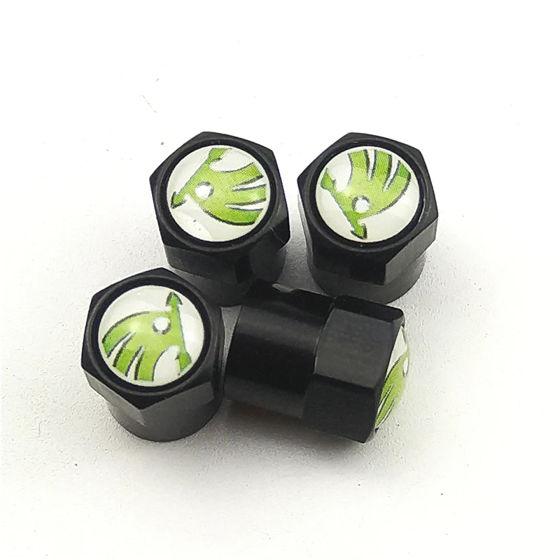 

4Piece/set black Sport CAR Styling Auto Accessories Car Wheel Tire Valve Caps Case for skoda fabia rapid yeti superb octavia car
