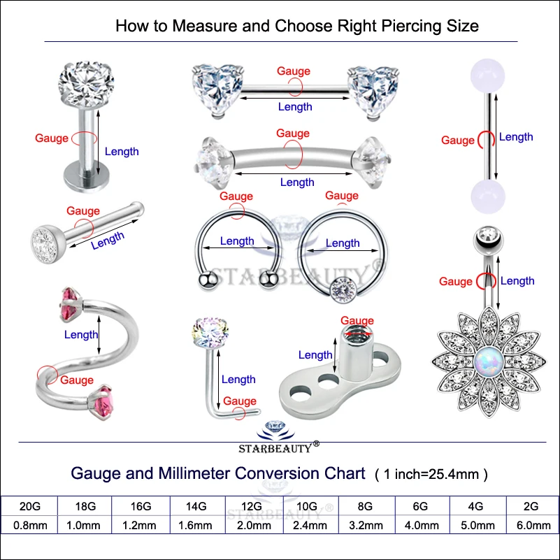 Starbeauty 1 шт. 16 г прозрачный драгоценный камень крест спираль пирсинг для пупка пирсинг, серёжки-гвоздики Daith серьги из нержавеющей стали украшения для ушного пирсинга