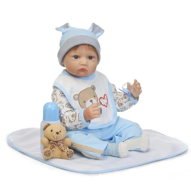 Новорожденных девочек чистые Reborn Baby22 "всего тела силикона Reborn Baby Doll девочка реалистичные Dolls55 см игрушка в подарок