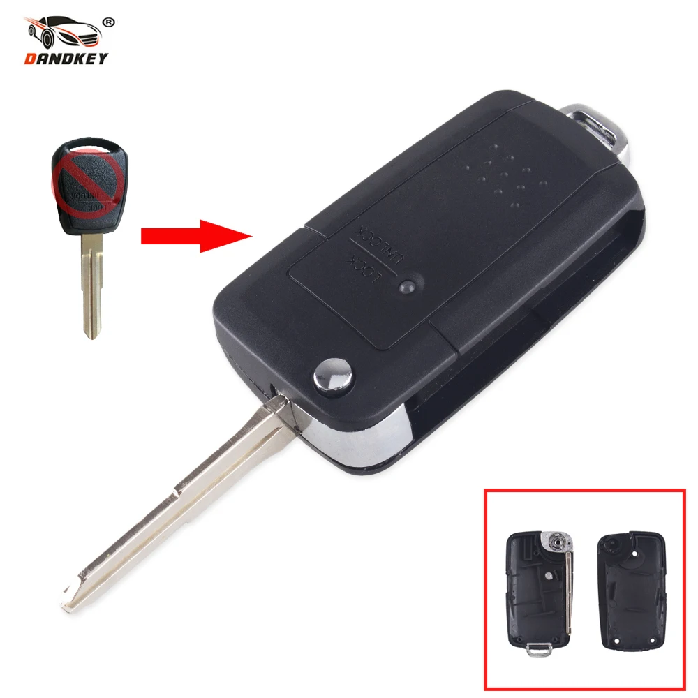 Dandkey 1 кнопочный складной чехол для автомобильного ключа Hyundai Getz Accent Kia Rio Picanto Carens с