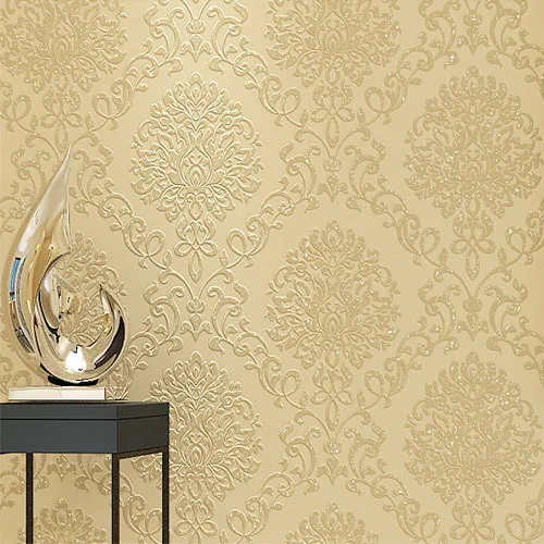 europe damask wallpaper roll thick non woven embossed tv background